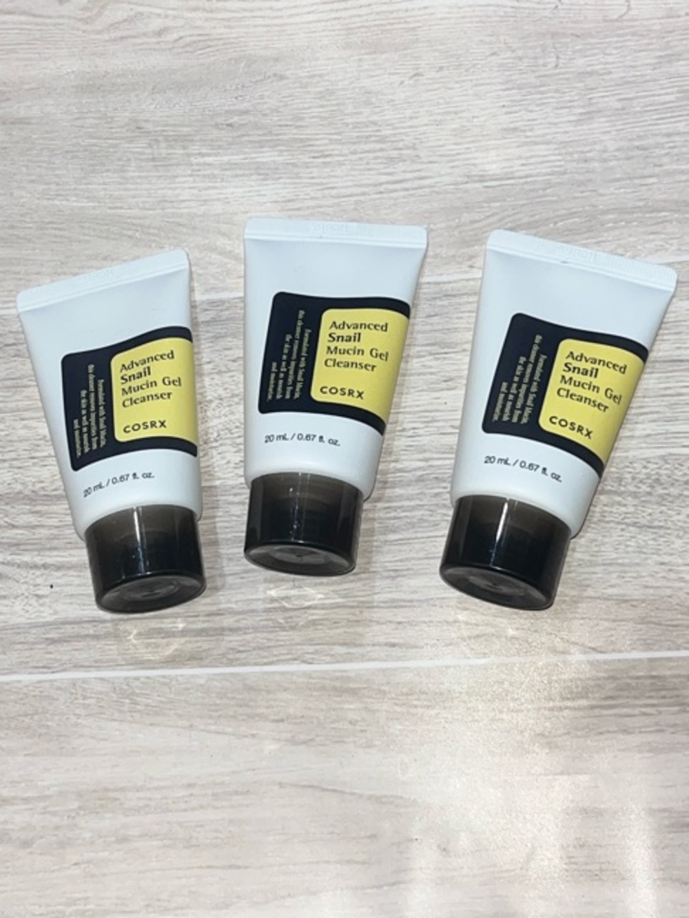 COSRX Advanced Snail Mucin Gel Cleanser 0.67 fl oz X 3 new, sealed